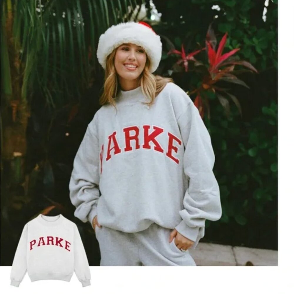 NWT — Parke Varsity Mockneck Sweatshirt (Burgundy/Grey, XXL)